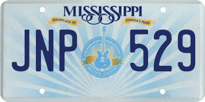 MS license plate JNP529