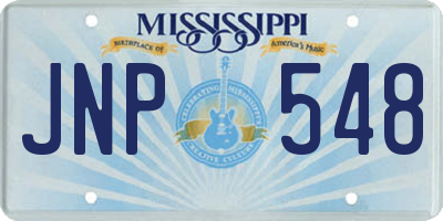 MS license plate JNP548