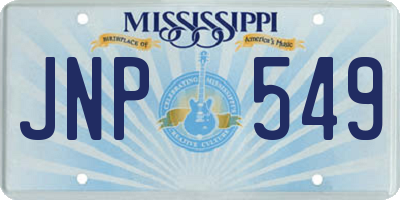 MS license plate JNP549