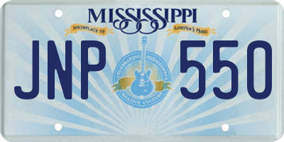 MS license plate JNP550