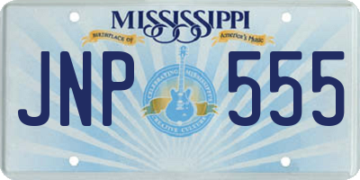MS license plate JNP555