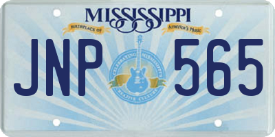 MS license plate JNP565
