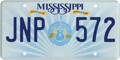 MS license plate JNP572