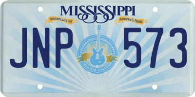 MS license plate JNP573