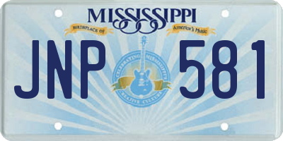 MS license plate JNP581