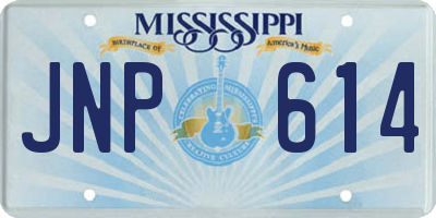 MS license plate JNP614
