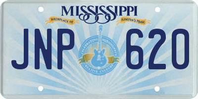 MS license plate JNP620