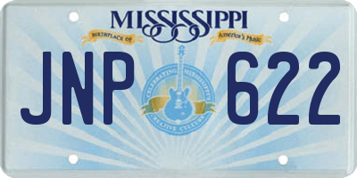 MS license plate JNP622