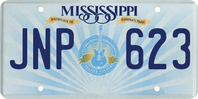 MS license plate JNP623