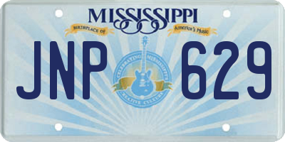 MS license plate JNP629