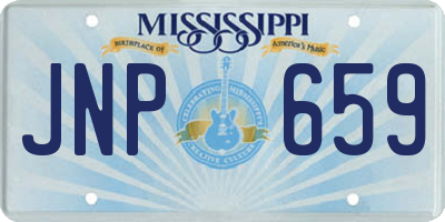 MS license plate JNP659