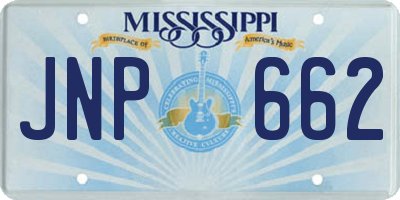 MS license plate JNP662