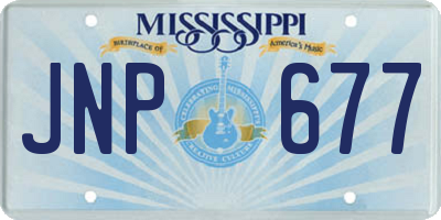 MS license plate JNP677