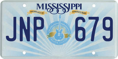 MS license plate JNP679