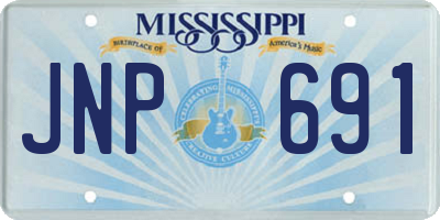 MS license plate JNP691