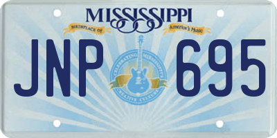 MS license plate JNP695