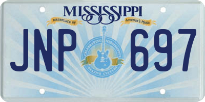 MS license plate JNP697