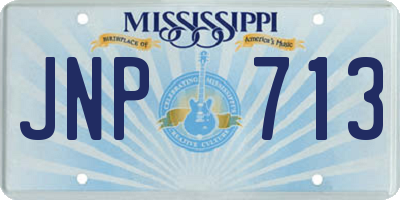 MS license plate JNP713
