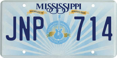 MS license plate JNP714