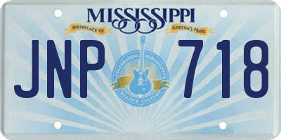MS license plate JNP718