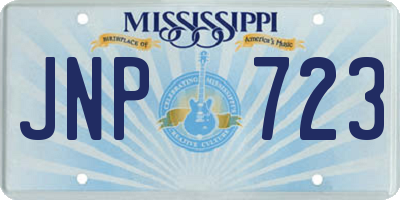 MS license plate JNP723