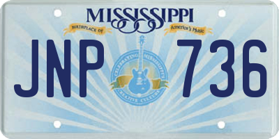 MS license plate JNP736