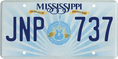 MS license plate JNP737