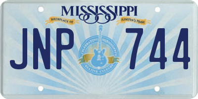 MS license plate JNP744