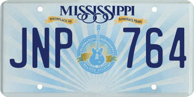 MS license plate JNP764
