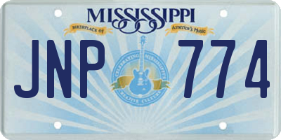 MS license plate JNP774