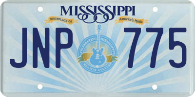 MS license plate JNP775
