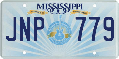 MS license plate JNP779