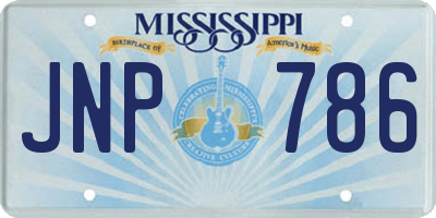 MS license plate JNP786