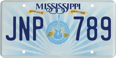 MS license plate JNP789
