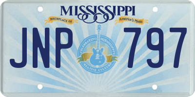 MS license plate JNP797