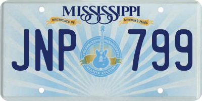 MS license plate JNP799