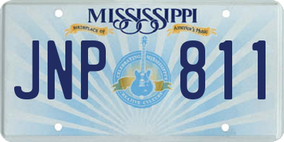 MS license plate JNP811