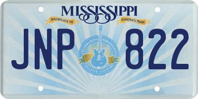 MS license plate JNP822