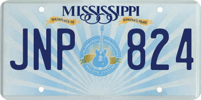 MS license plate JNP824
