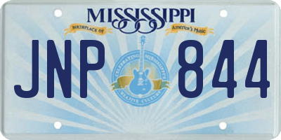 MS license plate JNP844