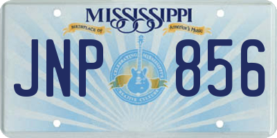 MS license plate JNP856