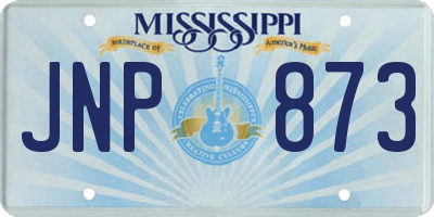 MS license plate JNP873