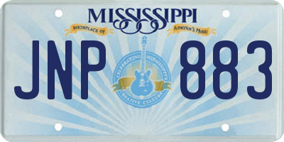 MS license plate JNP883