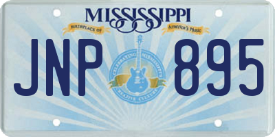 MS license plate JNP895