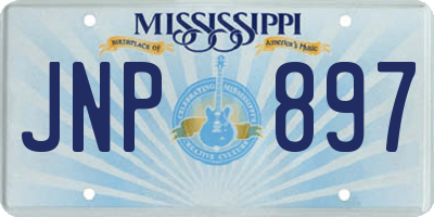MS license plate JNP897