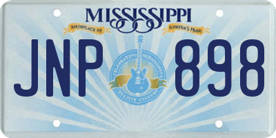 MS license plate JNP898