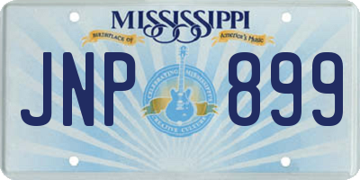 MS license plate JNP899