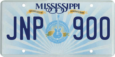 MS license plate JNP900
