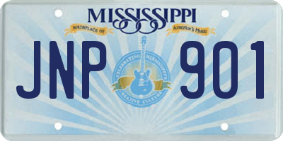 MS license plate JNP901