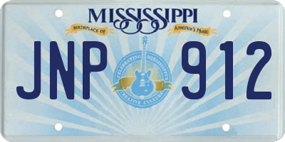 MS license plate JNP912